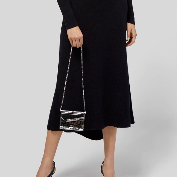 Jimmy Choo Black and Silver Acrylic Clutch - Picture 2 of 6